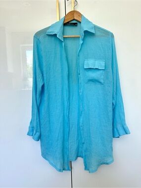 Urban Lux button-down shirt blouse beachwear cover up O/S